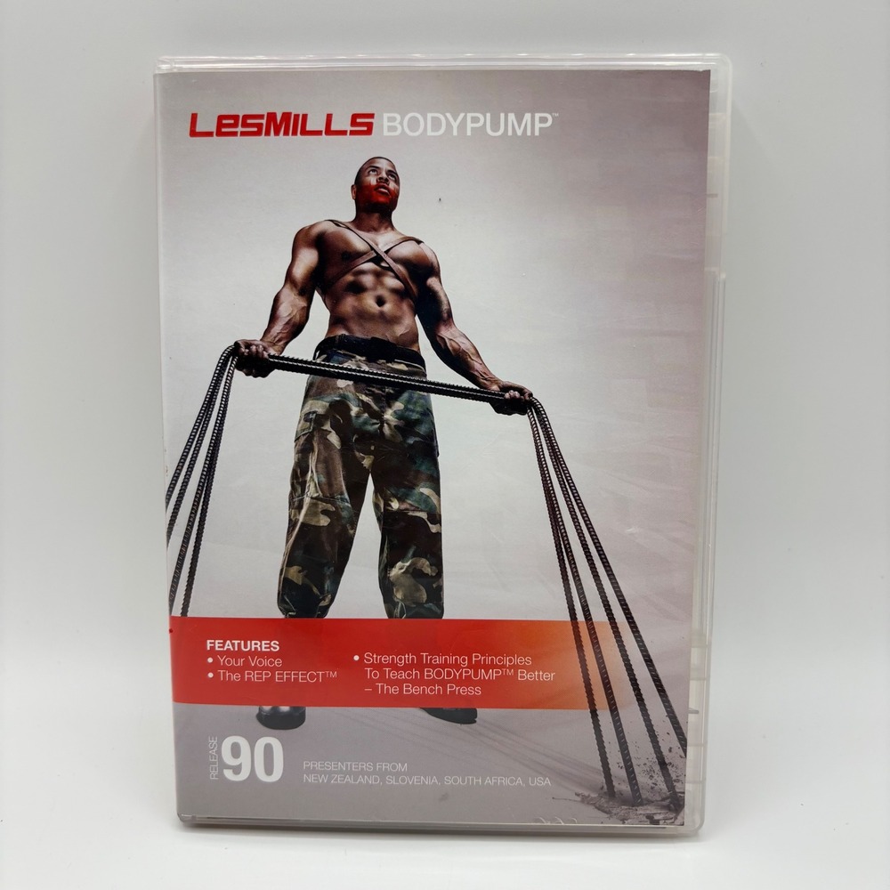 Les Mills BodyPump Release 90 DVD CD Booklet Fitness Workout Program USED Great